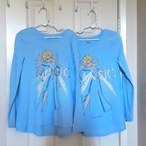 ( 2 ) Disney Frozen Elsa long sleeve top SIZE 10 for girls